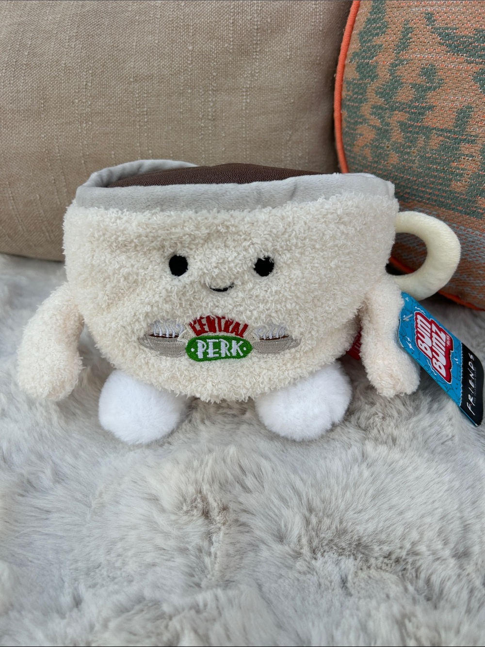 Bum Bumz Authentic Central Perk FRIENDS Plush Coffee Mug  - Cream